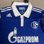 Raul Gonzalez Blanco Schalke 04 2011 2012 Retro Uefa Patch Football Jersey Trikot Maillot Soccer Shirt