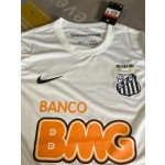 Neymar Jr Santos FC White Retro Long Sleeve Football Jersey Trikot