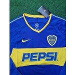 Carlos Tevez Boca Juniors 2003 2004 Retro Long Sleeve Jersey Maillot Trikot Maglia