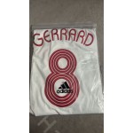 Steven Gerrard Liverpool 2007 White Blue Long Sleeve Retro Jersey
