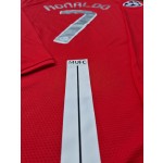 Cristiano Ronaldo Manchester United 2008 Champions Leage Final Moscow Retro Long Sleeve JerseyKit - copy