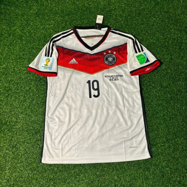 Mario Gotze - Germany Deutschland 2014 World Cup White Retro Kit Jersey Trikot Maillot Soccer Shirt