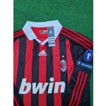 Ronaldinho Milan 2009 2011 Retro Long Sleeve Jersey Maillot Trikot Maglia
