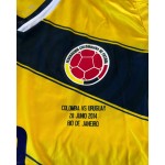 James Rodriguez Colombia 2014 Brazil World Cup Blue Retro Jersey Trikot Maillot