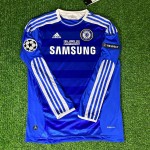 Didier Drogba Chelsea Champhions League 2012 Munich Final Retro Long Sleeve Jersey