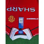 David Beckham 7 - Manchester United 1999 Red Long Sleeve Kit Jersey Trikot Maillot