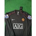 Cristiano Ronaldo 2007-2008 Manchester United Black Retro Jersey Trikot Camiseta Maillot