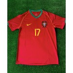 Cristiano Ronaldo Portugal 2006 World Cup Retro Short-Sleeve Football Jersey