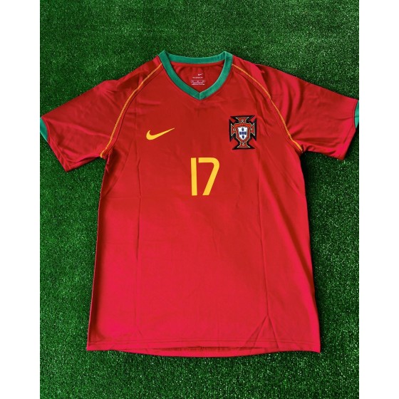 Cristiano Ronaldo Portugal 2006 World Cup Retro Short-Sleeve Football Jersey