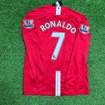 Cristiano Ronaldo Manchester United 2008 EPL Patch Retro Long Sleeve Jersey