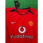 Cristiano Ronaldo Manchester United 2002 2004 Red Retro Long Sleeve Jersey Trikot Maillot