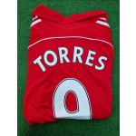 Fernando Torres Liverpool 2007-2008 Red Retro Kit Jersey Trikot Maillot Soccer Shirt