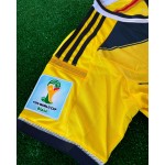 James Rodriguez Colombia 2014 Brazil World Cup Blue Retro Jersey Trikot Maillot
