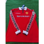 David Beckham 7 - Manchester United 1999 Red Long Sleeve Kit Jersey Trikot Maillot
