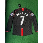 Cristiano Ronaldo 2007-2008 Manchester United Black Retro Jersey Trikot Camiseta Maillot