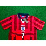 David Beckham England Red Retro Football Jersey