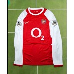 Thierry Henry 14 - Arsenal Home o2 2002 Retro Long Sleeve Kit Jersey Trikot Maglia