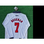 David Beckham England 1998 World Cup Long Sleeves Retro Jersey