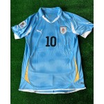 Diego Forlán Uruguay 2010 South Africa World Cup Blue Retro Jersey