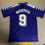 Gabriel Batistuta 9 Fiorentina 1998 Retro Purple Kit Jersey Trikot