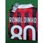 Ronaldinho AC Milan 2010-2011 Season Retro Jersey Maillot Trikot Maglia