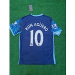 Sergio Kun Aguero 10- Manchester City 2016 2017 Season Retro Jersey Maillot Trikot Maglia