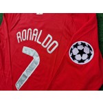 Cristiano Ronaldo Manchester United 2008 Champions Leage Final Moscow Retro Long Sleeve JerseyKit - copy