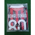 Ronaldinho Milan 2009 2011 Retro Long Sleeve Jersey Maillot Trikot Maglia