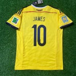 James Rodriguez Colombia 2014 Brazil World Cup Blue Retro Jersey Trikot Maillot