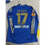 Eden Hazard Chelsea 2013 Europe League Final Amsterdam Blue Retro Football Jersey