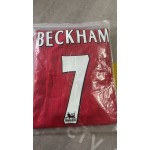 David Beckham 7 - Manchester United 1999 Red Long Sleeve Kit Jersey Trikot Maillot