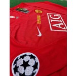 Cristiano Ronaldo Manchester United 2008 Champions Leage Final Moscow Retro Long Sleeve JerseyKit - copy