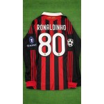 Ronaldinho Milan 2009 2011 Retro Long Sleeve Jersey Maillot Trikot Maglia