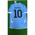Diego Forlán Uruguay 2010 South Africa World Cup Blue Retro Jersey