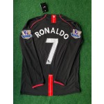 Cristiano Ronaldo 2007-2008 Manchester United Black Retro Jersey Trikot Camiseta Maillot