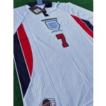 David Beckham England 1998 World Cup Long Sleeves Retro Jersey